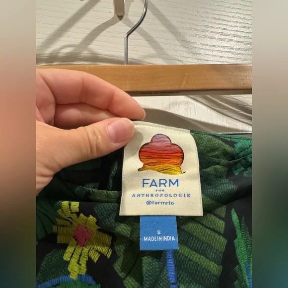 Farm Rio by Anthropologie Printed Maxi Skirt Multicolor Parrot Size Small - Picture 3 of 7